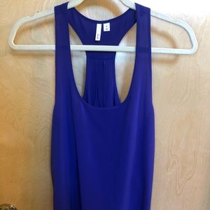 Blue racer back tank